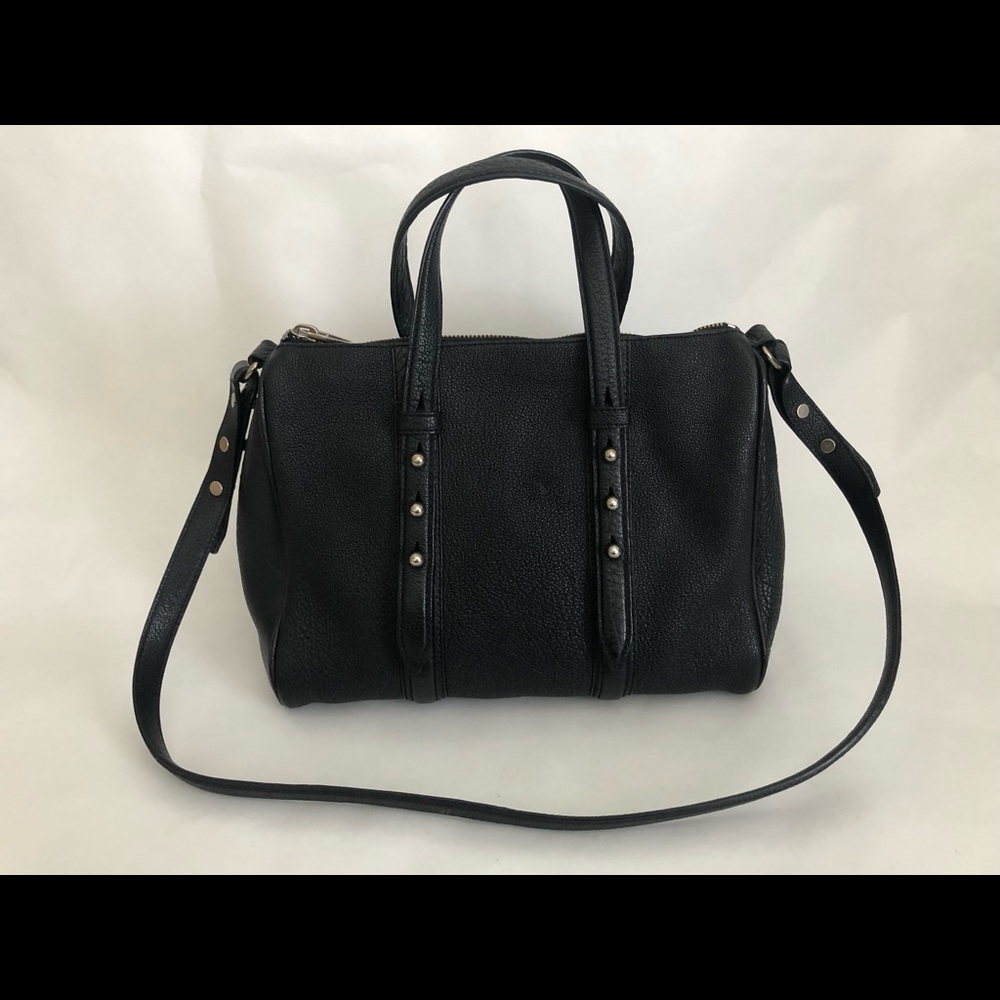 Alexander Wang black pebbled leather satchel
